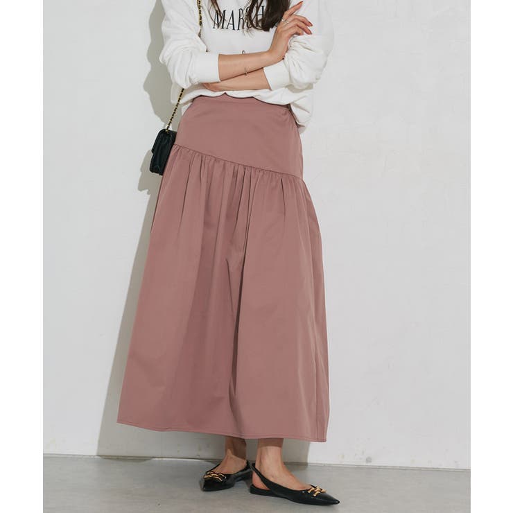 モーブピンク | 切り替えフレアスカート ロングスカート フレアスカート | Pierrot