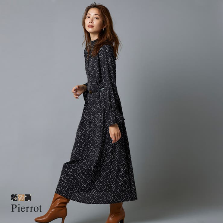 ベルトセットギャザーワンピース ワンピース ワンピ ベルト付き ギャザー 品番 Prtw Pierrot ピエロ のレディースファッション通販 Shoplist ショップリスト