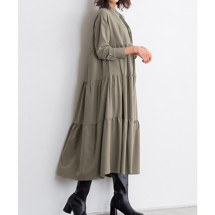 ピンタックティアードワンピース ワンピース ピンタック[品番