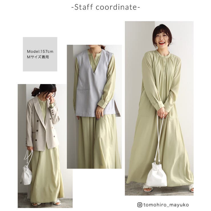 バンドカラーフレアシャツワンピース  ワンピース | Pierrot | 詳細画像5 