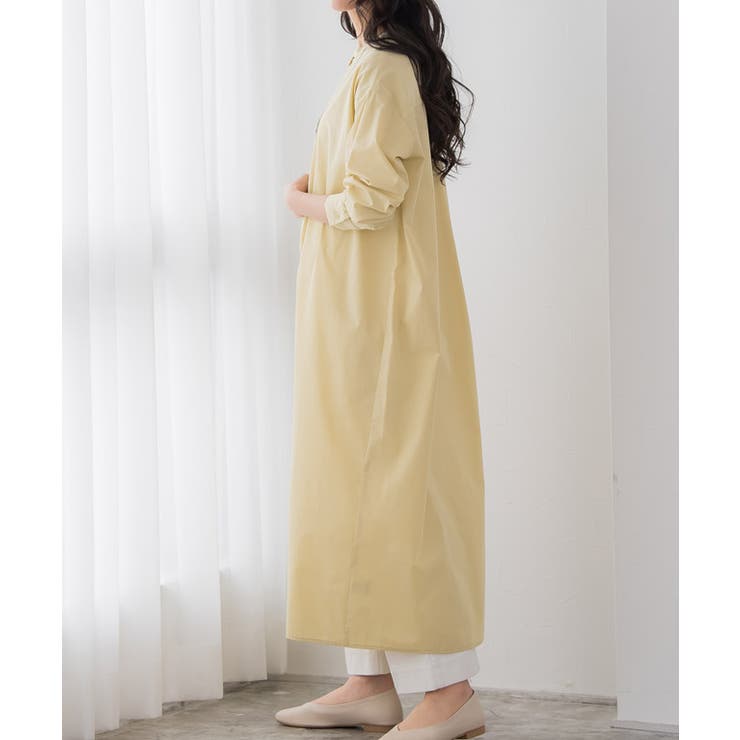 ロングシャツワンピース ワンピース シャツワンピース[品番