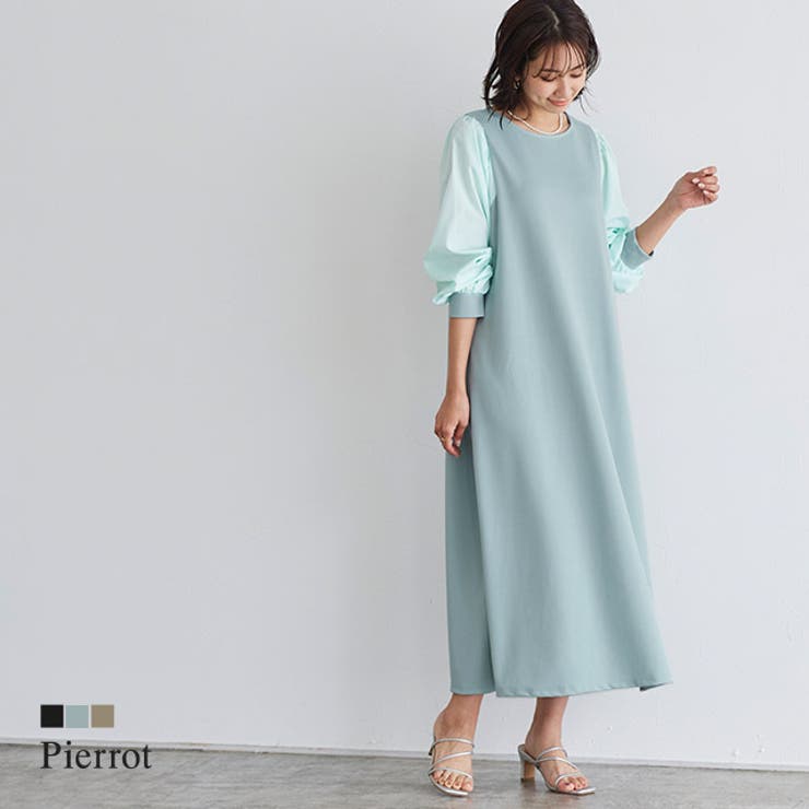 スリーブドッキングポンチワンピース ワンピース[品番：PRTW0003465
