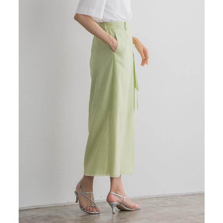 リネン混ロングスカート スカート ロング | Pierrot | 詳細画像9 