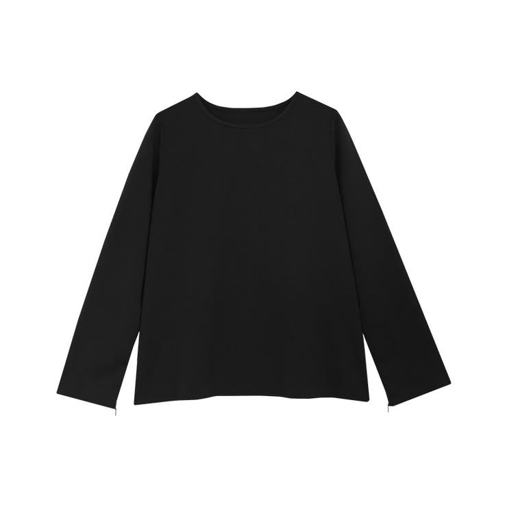 ブラック | 2wayポンチスリットスリーブプルオーバー カットソー ポンチ素材 | Pierrot