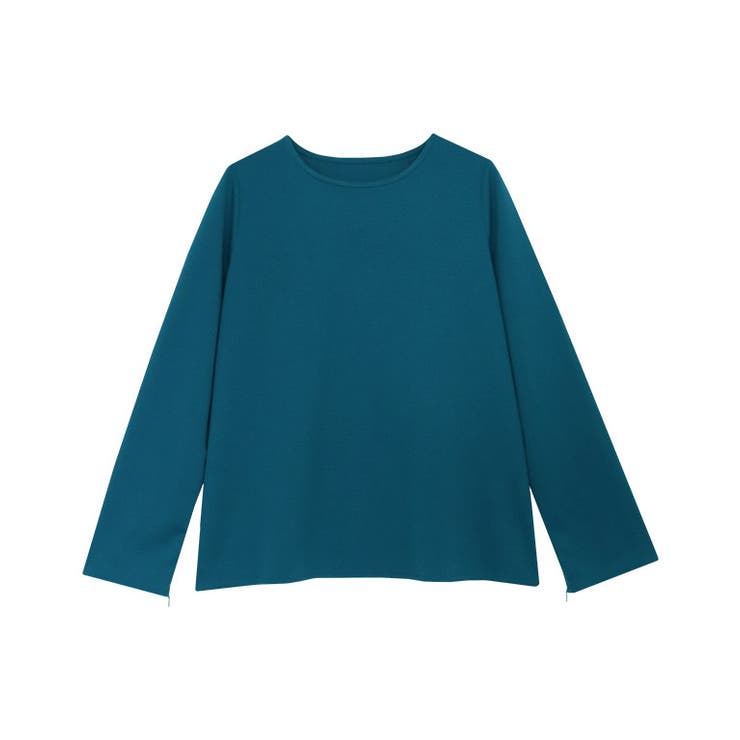 ブルーグリーン | 2wayポンチスリットスリーブプルオーバー カットソー ポンチ素材 | Pierrot