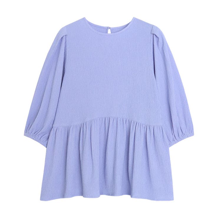 ブルー | ギャザー切替チュニックブラウス ブラウス トレンド | Pierrot