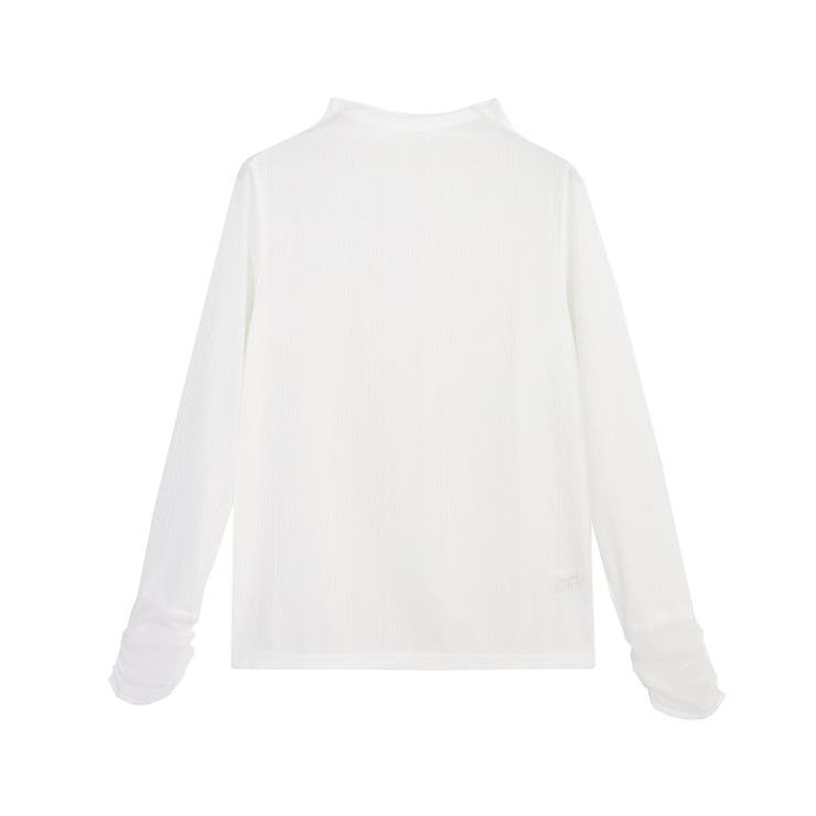 オフホワイト | シアーカフスボトルネックトップス トップス シアー | Pierrot