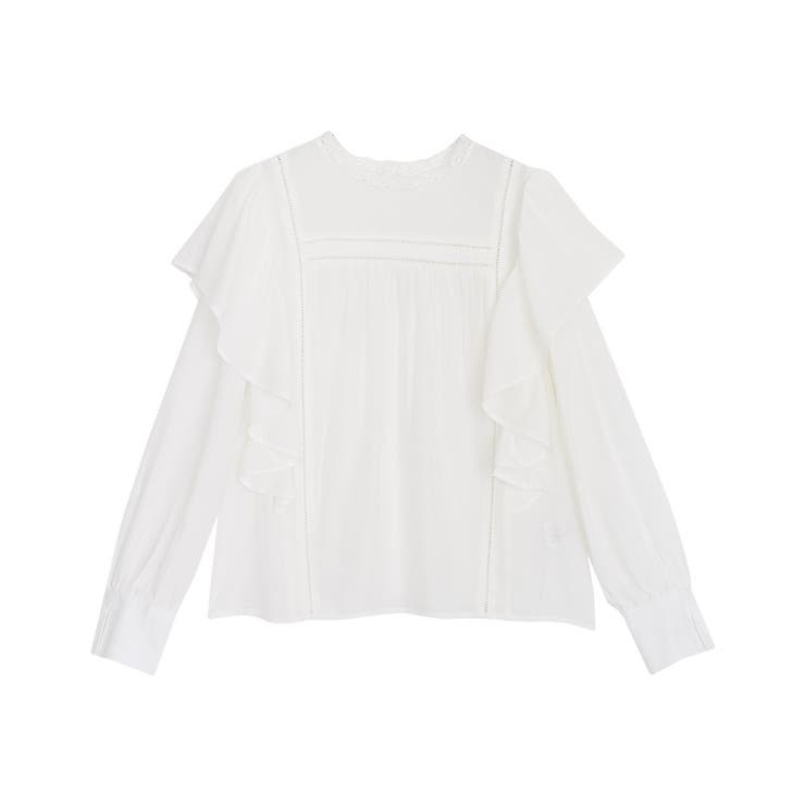 オフホワイト | マルチwayフリルレースブラウス ブラウス 4way | Pierrot
