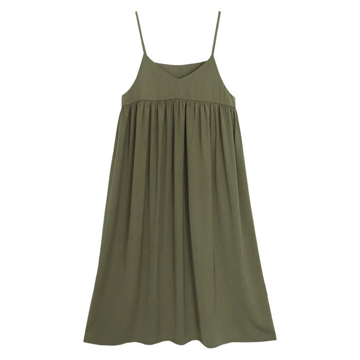 カーキ | 2wayギャザー切り替えキャミワンピース キャミワンピ キャミワンピース | Pierrot