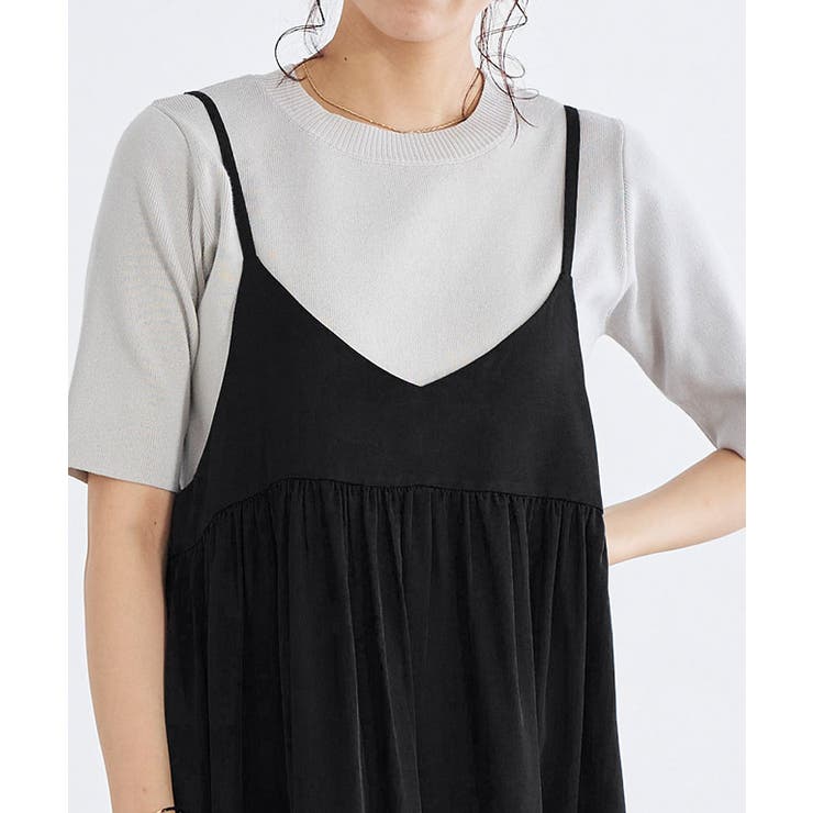 2wayギャザー切り替えキャミワンピース キャミワンピ キャミワンピース | Pierrot | 詳細画像5 