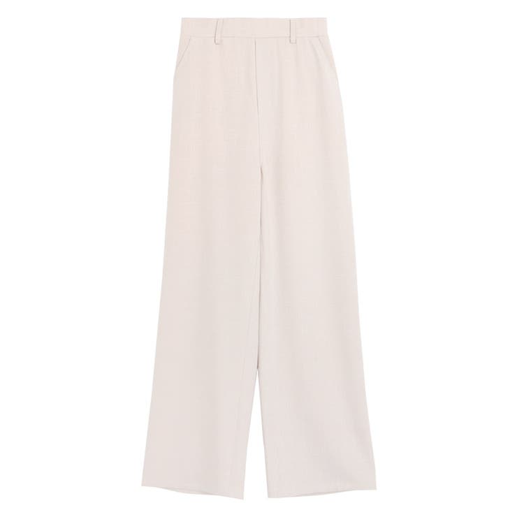 杢ライトベージュ | リネンタッチストレートパンツ パンツ ストレート | Pierrot