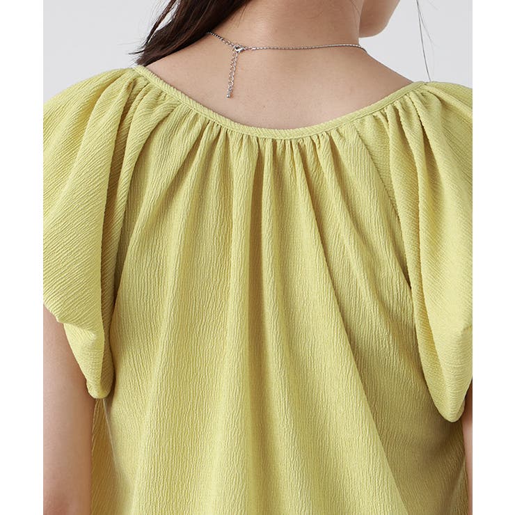 キーネックパフスリーブブラウス ブラウス フレンチスリーブ | Pierrot | 詳細画像5 