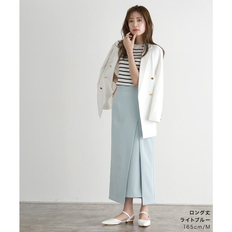 選べる丈ラップデザインIラインスカート スカート Iライン[品番