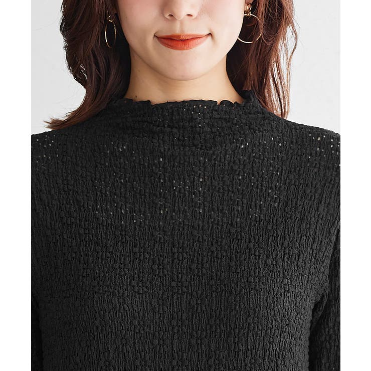 フラワーレースボトルネックカットソー カットソー レース | Pierrot | 詳細画像4 