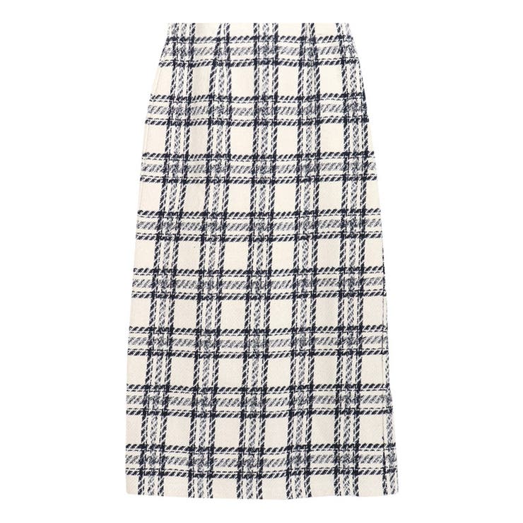 丈が選べるウールタッチチェック柄スカート スカート ミドル丈[品番