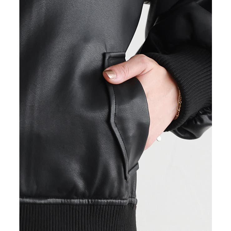 パールボタンフェイクレザーブルゾン ブルゾン フェイクレザー | Pierrot | 詳細画像6 