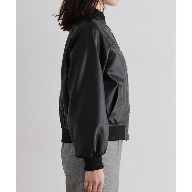 パールボタンフェイクレザーブルゾン ブルゾン フェイクレザー | Pierrot | 詳細画像8 