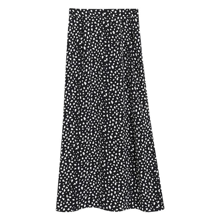 ブラック | レオパード柄ナロースカート スカート ナロースカート | Pierrot