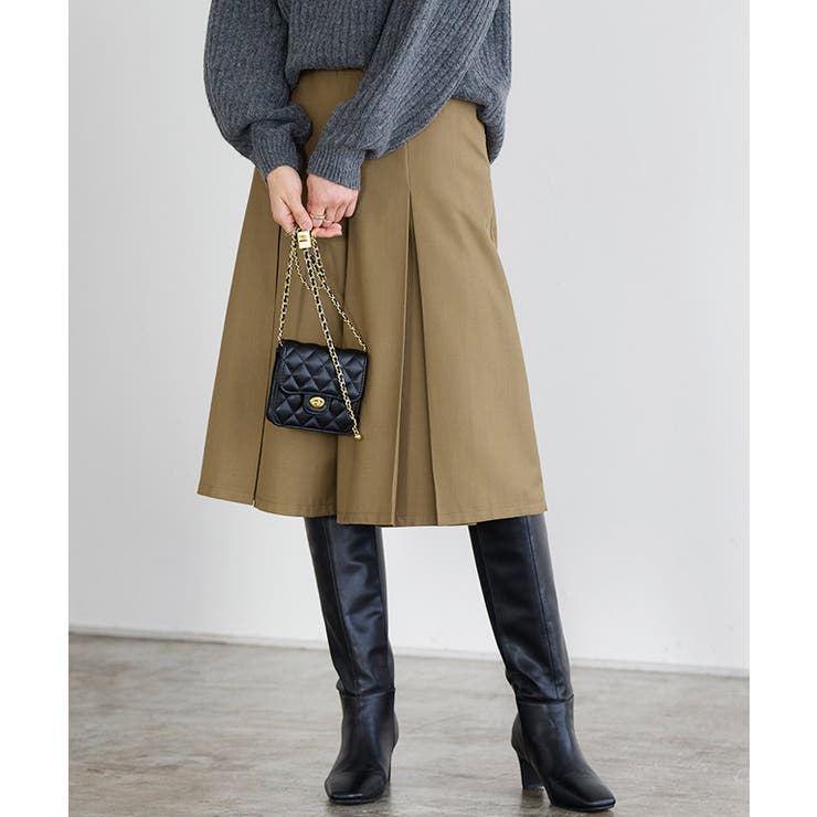 CHANEL シャネル　フレア　ウール　キュロット　ハイウエスト　タックパンツ タックフレアミドル丈パンツ パンツ フレア[品番：PRTW0004529