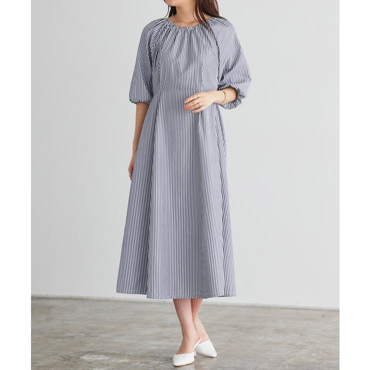 ストライプボリュームスリーブワンピース ワンピース ストライプ | Pierrot | 詳細画像6 