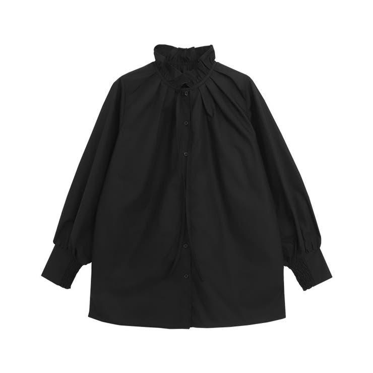フリルカラーシャツ シャツ フリルカラー[品番:PRTW0004999 フリルカラーシャツ シャツ フリルカラー[品番:PRTW0004999