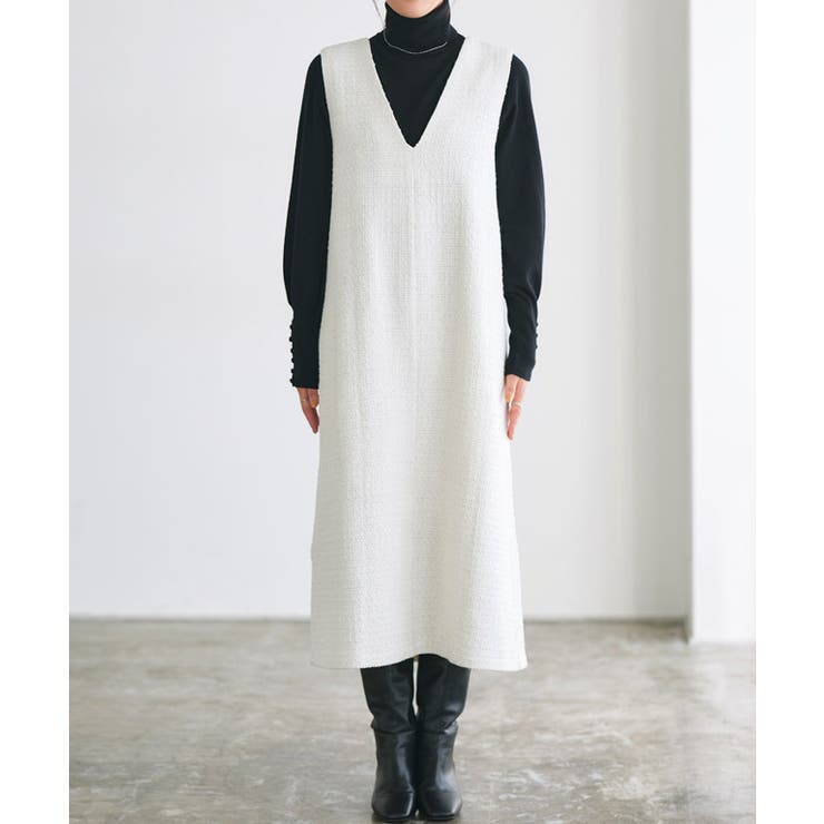 2wayツイードジャンパースカート ジャンパースカート ジャンスカ[品番