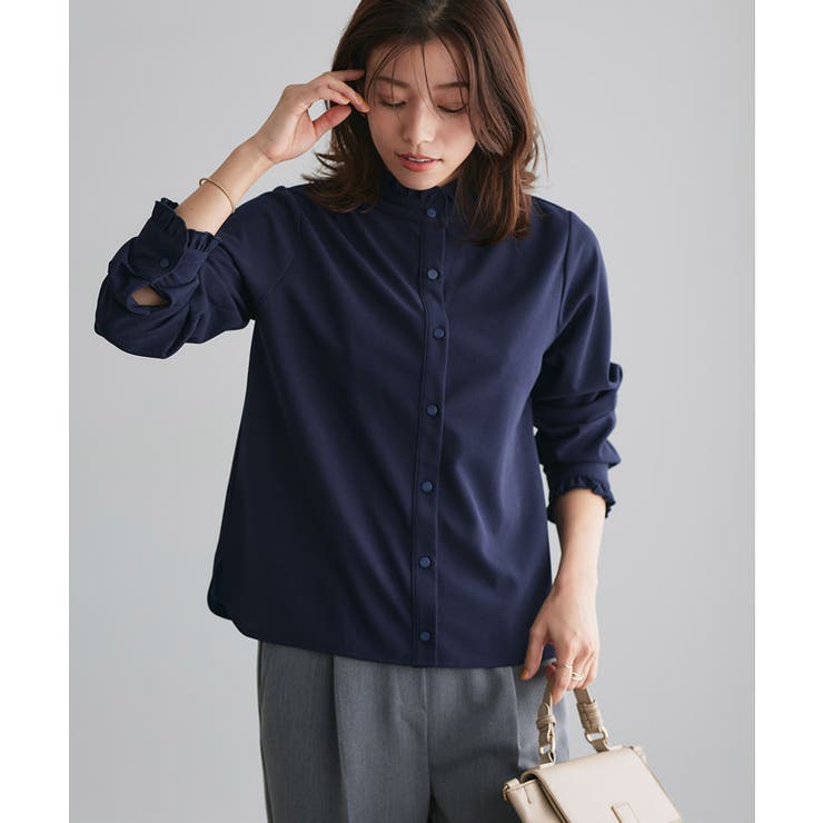 裏微起毛フリルネックブラウス ブラウス 裏起毛 | Pierrot | 詳細画像30 