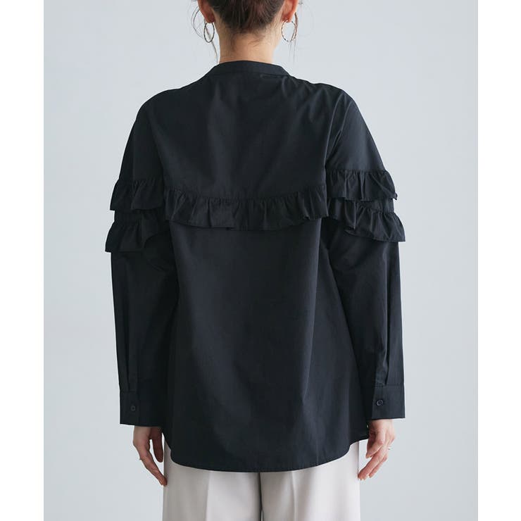 フリルチュニックブラウス ブラウス チュニック丈 | Pierrot | 詳細画像9 
