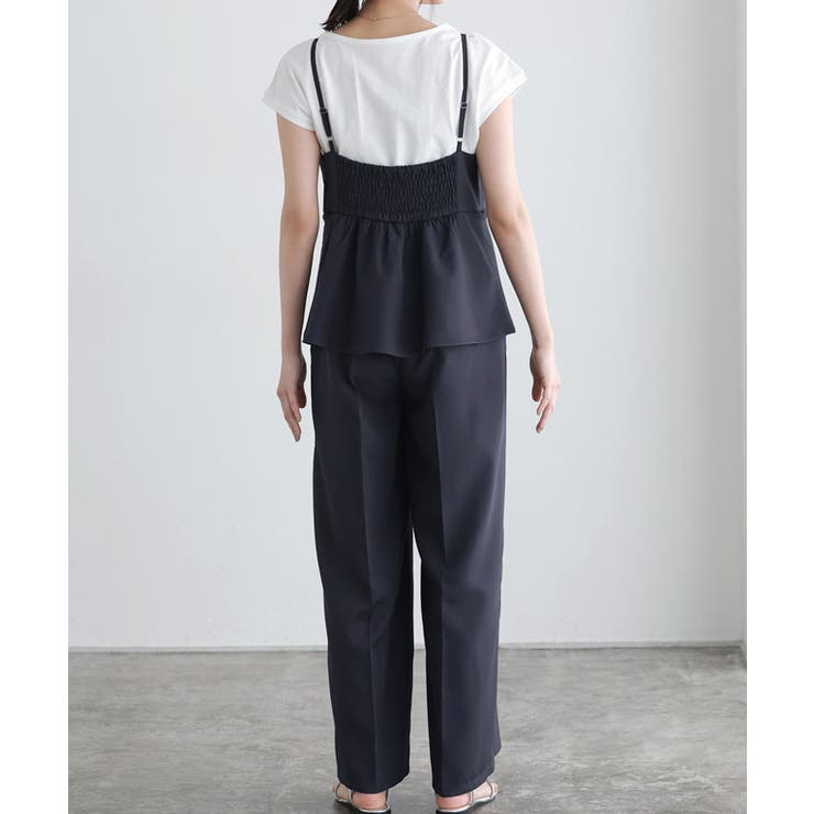 regleam ペプラムオールインワン　ネイビー　Sサイズ ペプラムオールインワン｜PEPLUM ALL IN ONEの通販｜regleam