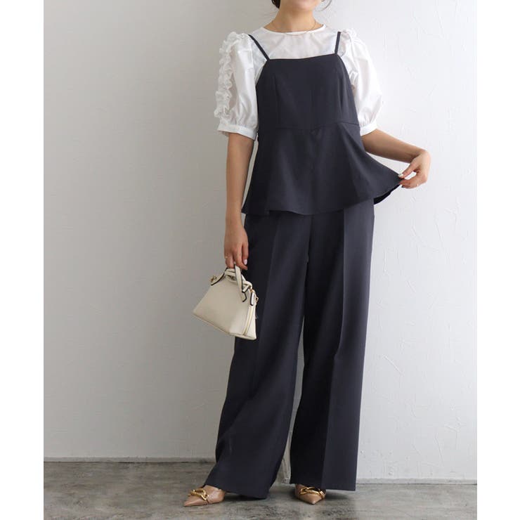 regleam ペプラムオールインワン　ネイビー　Sサイズ ペプラムオールインワン｜PEPLUM ALL IN ONEの通販｜regleam