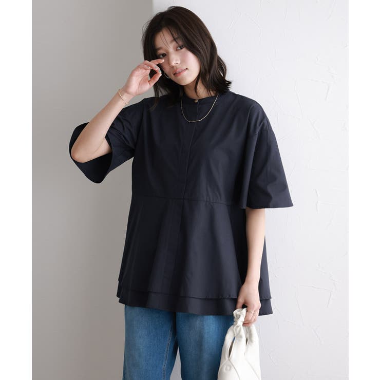 ティアードチュニックブラウス ブラウス 綿混素材 | Pierrot | 詳細画像18 