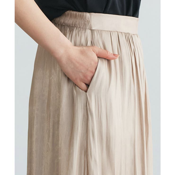 シャイニーサテンワイドパンツ ワイドパンツ シャイニーサテン | Pierrot | 詳細画像6 