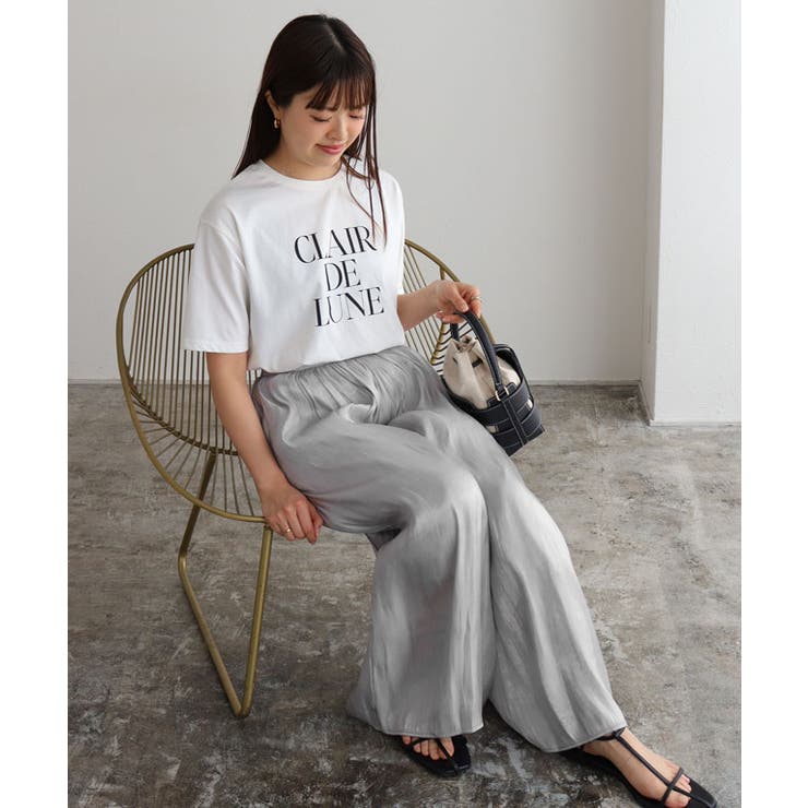 シャイニーサテンワイドパンツ ワイドパンツ シャイニーサテン | Pierrot | 詳細画像23 