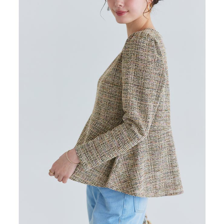 ツイードペプラムカットソー カットソー ツイード | Pierrot | 詳細画像21 