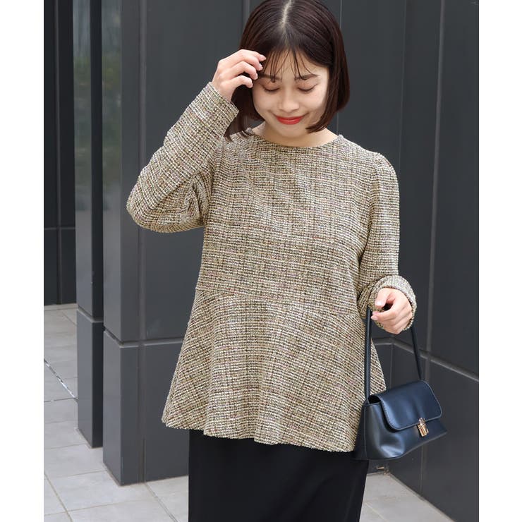 ツイードペプラムカットソー カットソー ツイード | Pierrot | 詳細画像22 