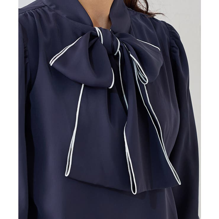 柄が選べる2wayリボンギャザーブラウス ブラウス 2way | Pierrot | 詳細画像10 