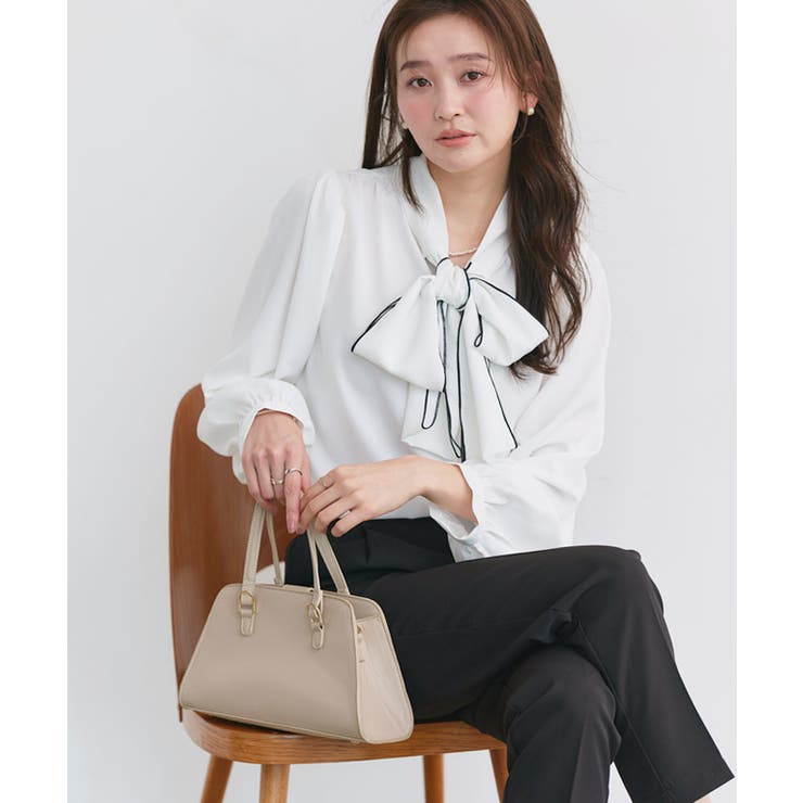 柄が選べる2wayリボンギャザーブラウス ブラウス 2way | Pierrot | 詳細画像30 