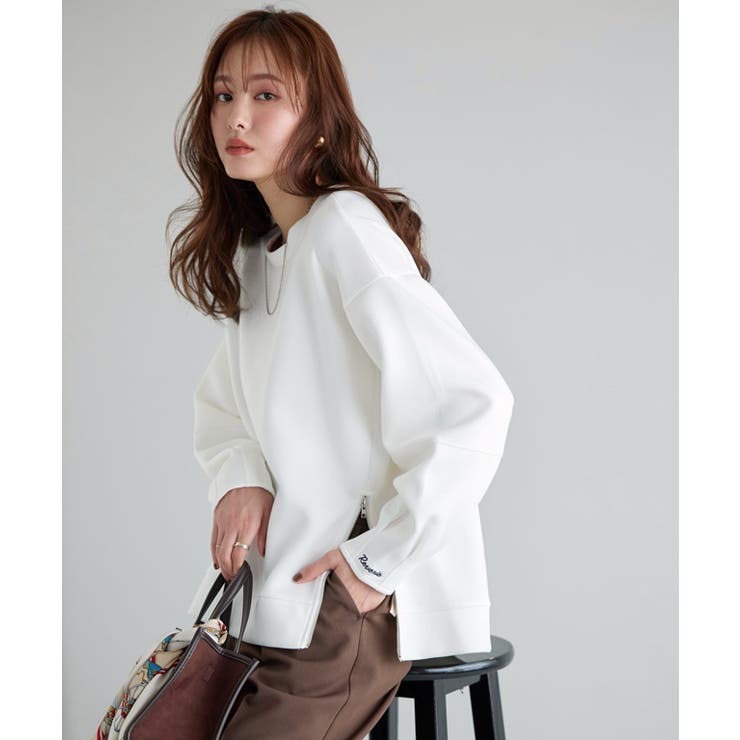 【刺繍入り】サイドジップダンボールスウェット スウェット ダンボール素材 | Pierrot | 詳細画像15 