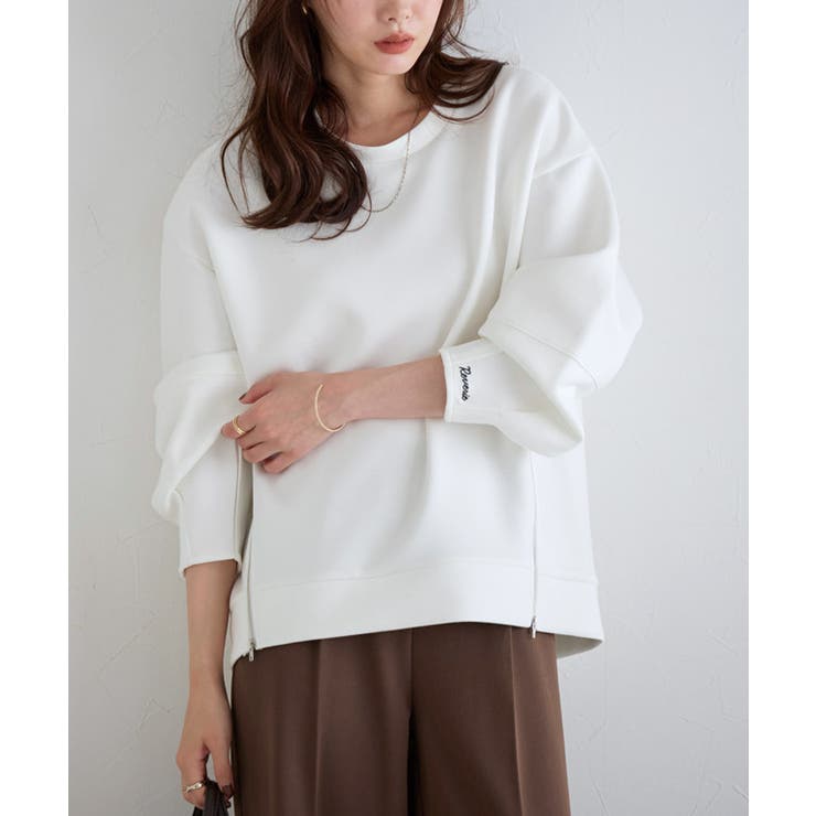 【刺繍入り】サイドジップダンボールスウェット スウェット ダンボール素材 | Pierrot | 詳細画像20 