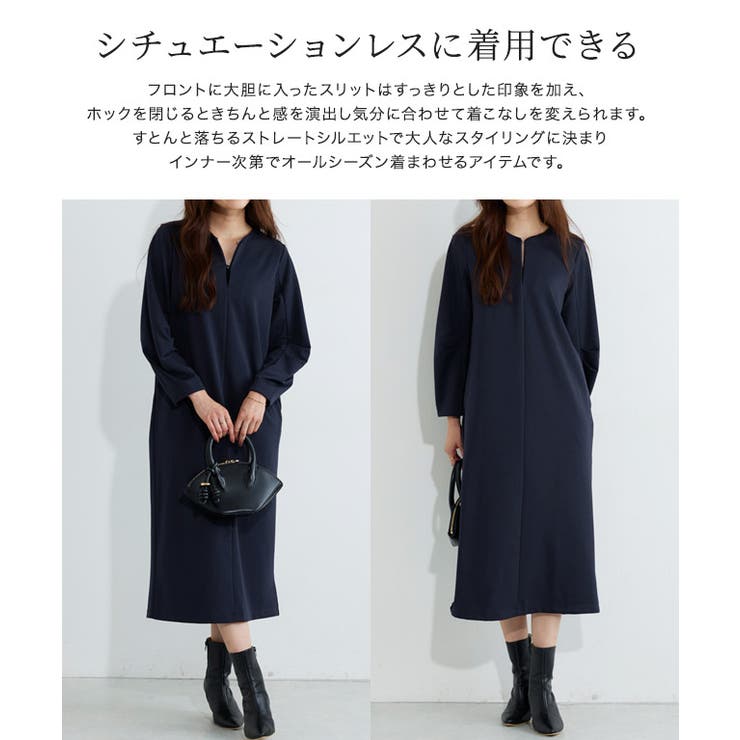 2wayキーネックポンチワンピース ワンピース キーネック | Pierrot | 詳細画像3 