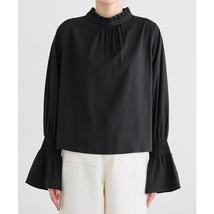 フリル襟シャーリングブラウス ブラウス シャーリング | Pierrot | 詳細画像7 