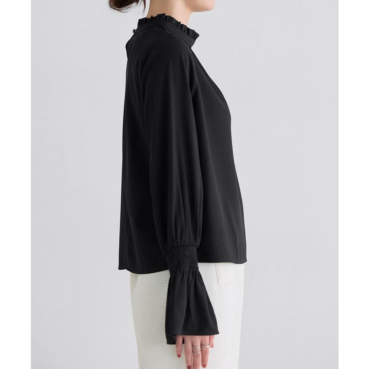 フリル襟シャーリングブラウス ブラウス シャーリング | Pierrot | 詳細画像8 