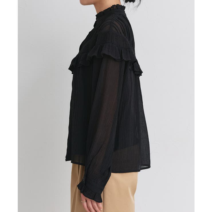 フリルシャーリングブラウス 大人 フェミニン | Pierrot | 詳細画像8 