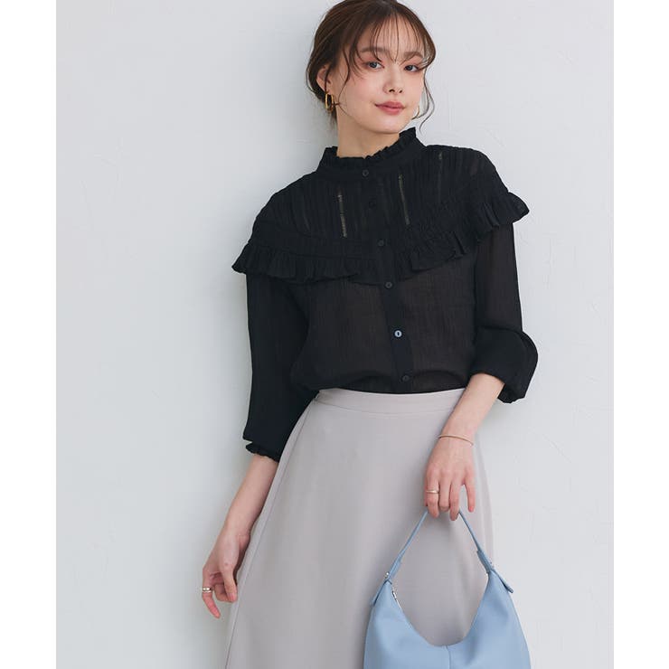 フリルシャーリングブラウス 大人 フェミニン | Pierrot | 詳細画像29 