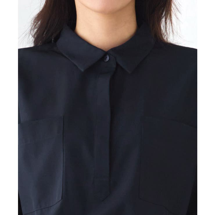 スキッパーフレアワンピース 薄手 女性らしい | Pierrot | 詳細画像4 