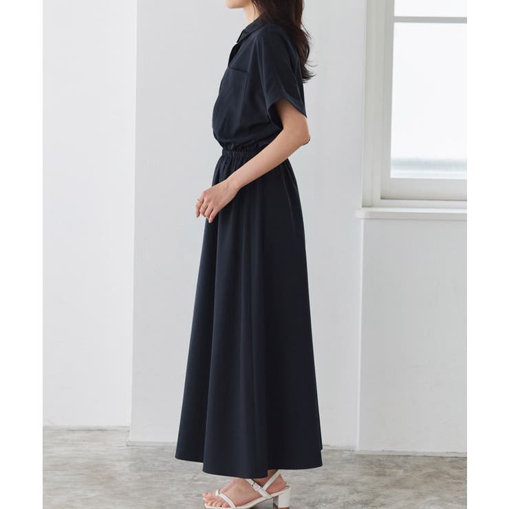 スキッパーフレアワンピース 薄手 女性らしい | Pierrot | 詳細画像8 