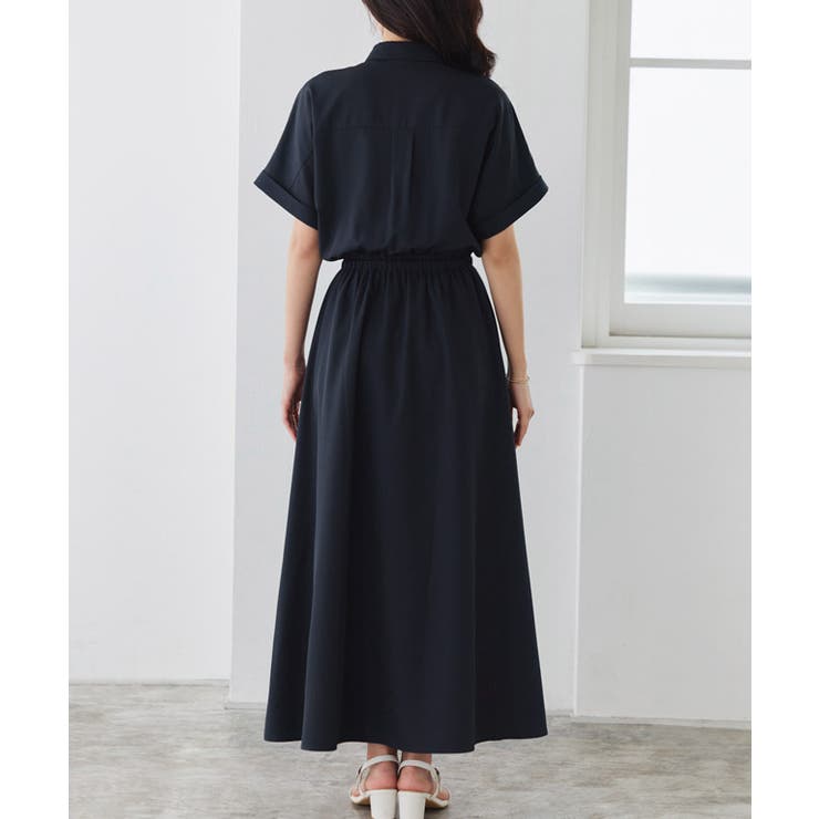 スキッパーフレアワンピース 薄手 女性らしい | Pierrot | 詳細画像9 