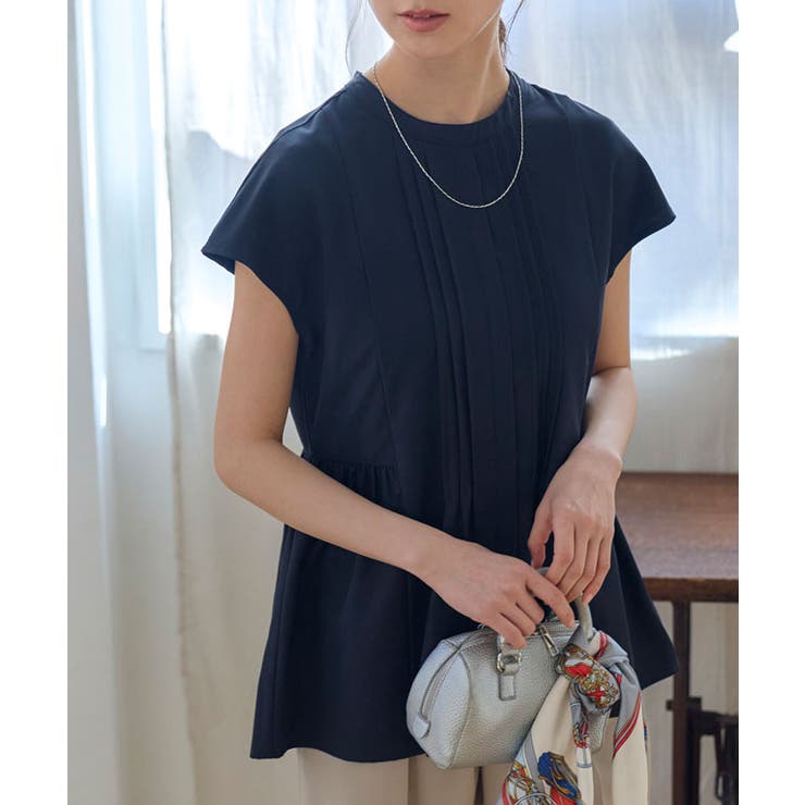 【汗ジミ防止 接触冷感】ピンタックフレアブラウス 上品 | Pierrot | 詳細画像29 