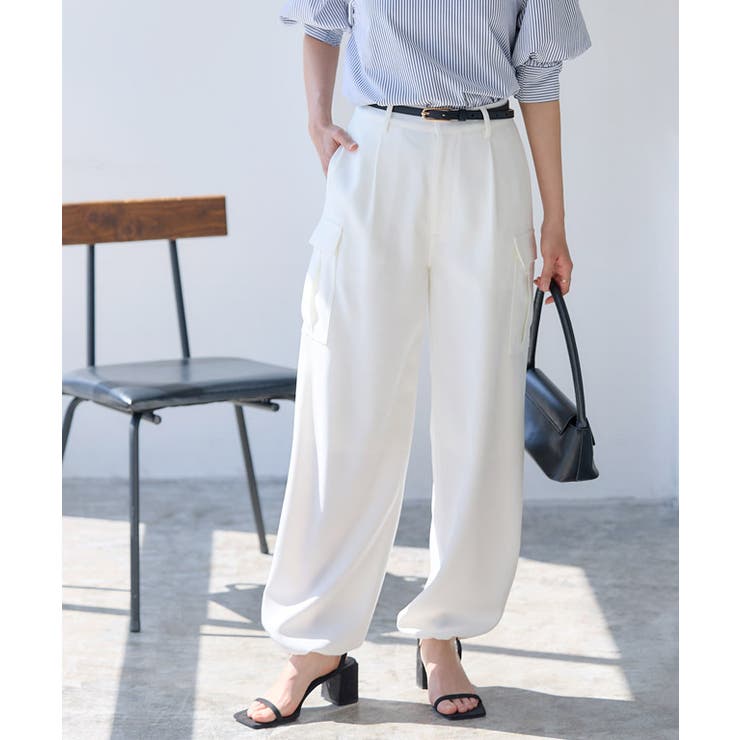 オフホワイト | UV ウォッシャブル2wayツイルカーゴパンツ UV | Pierrot