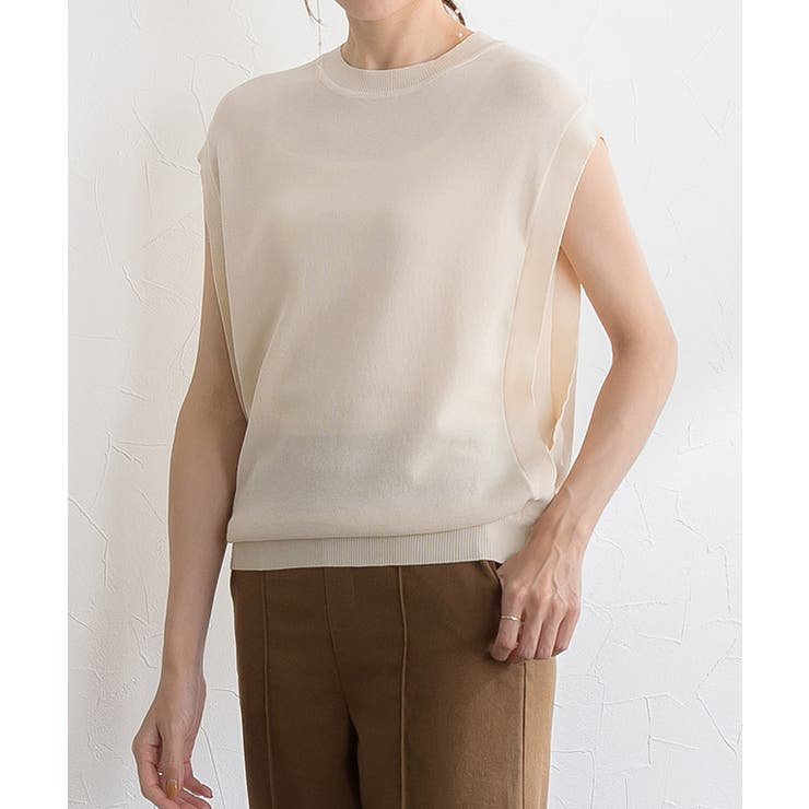 【専用】✨PLEATS PLEASE フレンチスリーブ トップス バイカラー L フレンチスリーブカットソートップス[C2748] - レディース